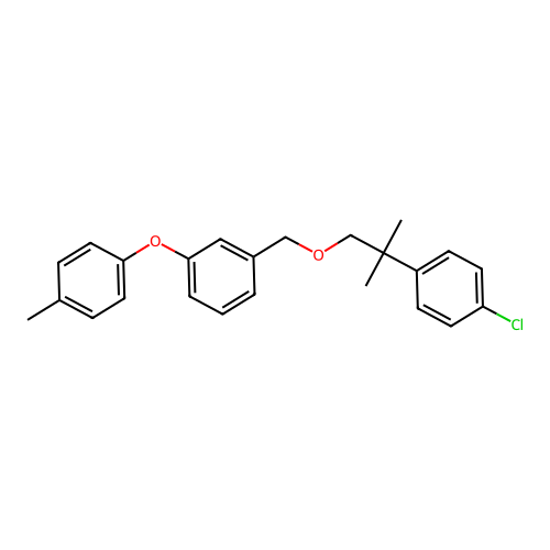 Benzene, 1-((2-(4-chlorophenyl)-2-methylpropoxy)methyl)-3-(4-methylphenoxy)- structure