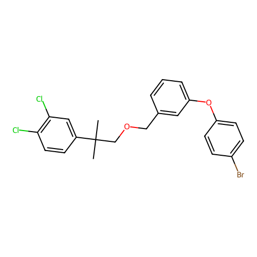 Benzene, 1-(4-bromophenoxy)-3-((2-(3,4-dichlorophenyl)-2-methylpropoxy)methyl)- structure