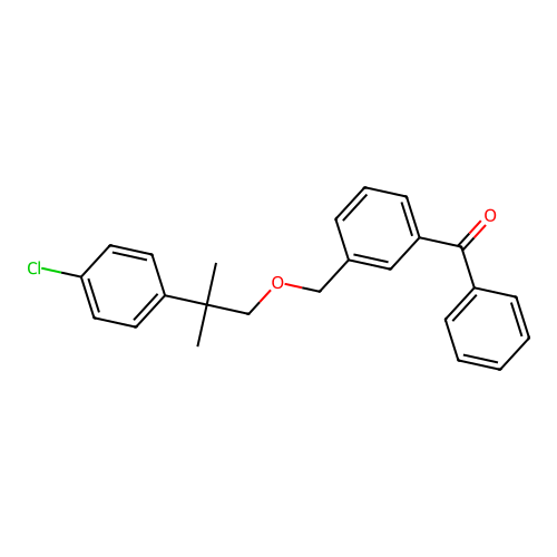 Methanone, (3-((2-(4-chlorophenyl)-2-methylpropoxy)methyl)phenyl)phenyl- structure