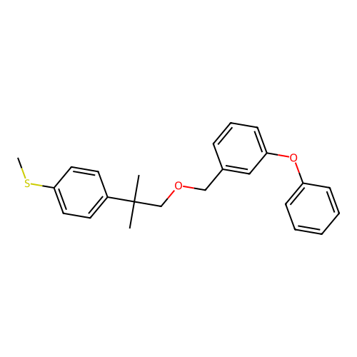 Benzene, 1-((2-(4-(methylthio)phenyl)-2-methylpropoxy)methyl)-3-phenoxy- structure