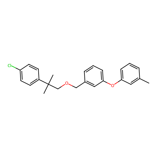 Benzene, 1-((2-(4-chlorophenyl)-2-methylpropoxy)methyl)-3-(3-methylphenoxy)- structure