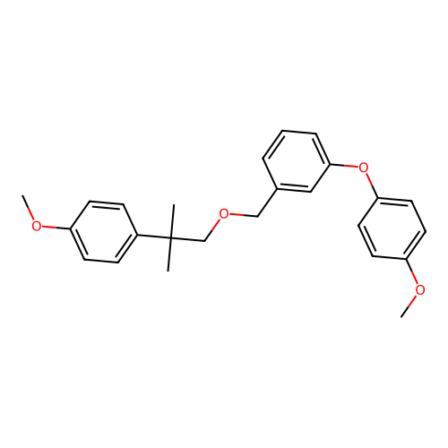 Benzene, 1-(4-methoxyphenoxy)-3-((2-(4-methoxyphenyl)-2-methylpropoxy)methyl)- structure