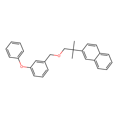 Naphthalene, 2-(1,1-dimethyl-2-((3-phenoxyphenyl)methoxy)ethyl)- structure