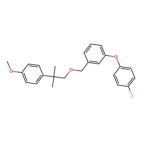 Benzene, 1-(4-fluorophenoxy)-3-((2-(4-methoxyphenyl)-2-methylpropoxy)methyl)- structure