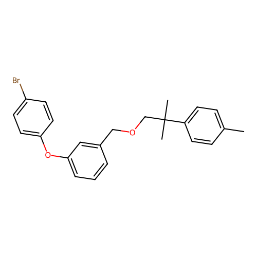 Benzene, 1-(4-bromophenoxy)-3-((2-(4-methylphenyl)-2-methylpropoxy)methyl)- structure