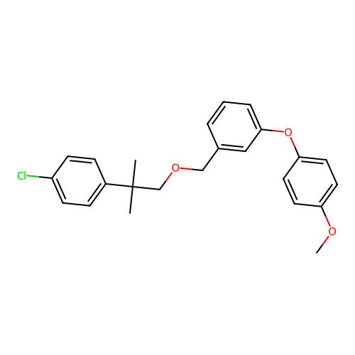 Benzene, 1-((2-(4-chlorophenyl)-2-methylpropoxy)methyl)-3-(4-methoxyphenoxy)- structure