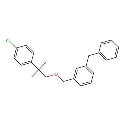 Benzene, 1-((2-(4-chlorophenyl)-2-methylpropoxy)methyl)-3-(phenylmethyl)- structure