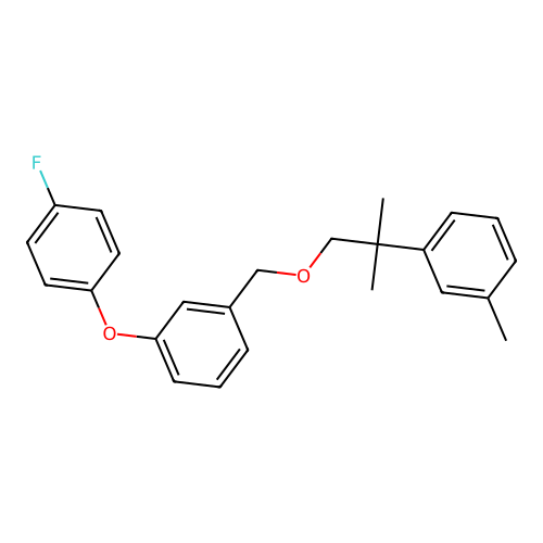 Benzene, 1-(4-fluorophenoxy)-3-((2-(3-methylphenyl)-2-methylpropoxy)methyl)- structure
