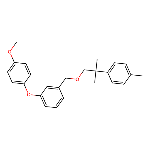 Benzene, 1-(4-methoxyphenoxy)-3-((2-(4-methylphenyl)-2-methylpropoxy)methyl)- structure