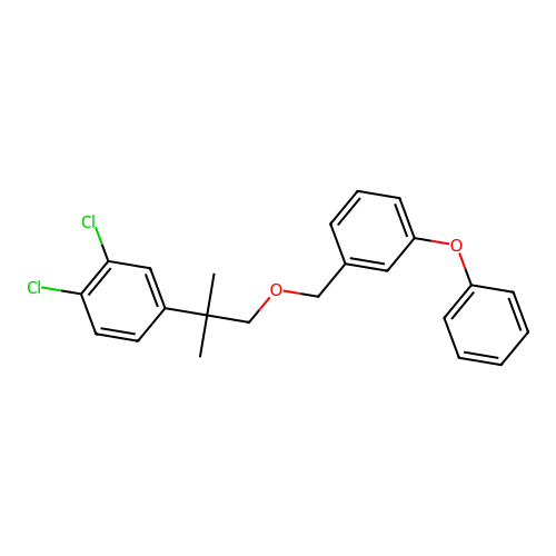 Benzene, 1-((2-(3,4-dichlorophenyl)-2-methylpropoxy)methyl)-3-phenoxy- structure