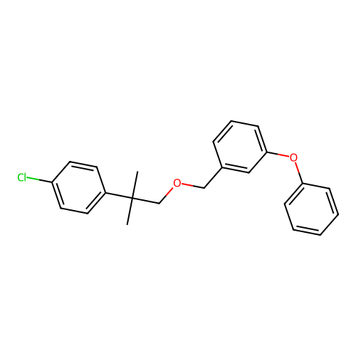 Benzene, 1-((2-(4-chlorophenyl)-2-methylpropoxy)methyl)-3-phenoxy- structure