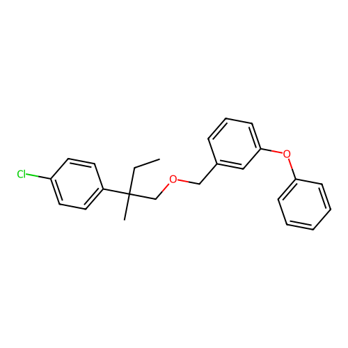 Benzene, 1-((2-(4-chlorophenyl)-2-methylbutoxy)methyl)-3-phenoxy- structure
