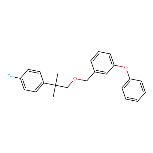 Benzene, 1-((2-(4-fluorophenyl)-2-methylpropoxy)methyl)-3-phenoxy- structure