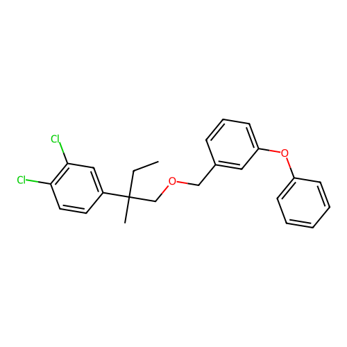 Benzene, 1-((2-(3,4-dichlorophenyl)-2-methylbutoxy)methyl)-3-phenoxy- structure
