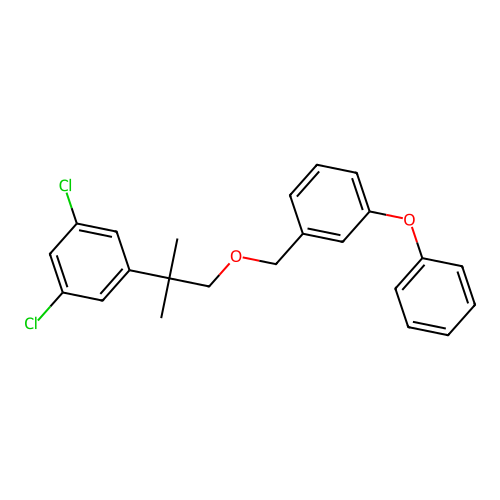 Benzene, 1-((2-(3,5-dichlorophenyl)-2-methylpropoxy)methyl)-3-phenoxy- structure