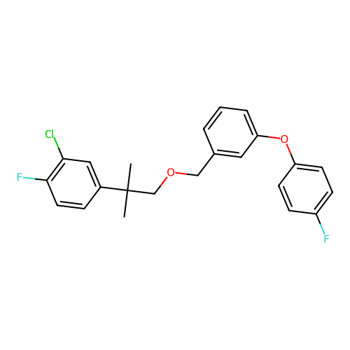 3-(4-Fluorophenoxy)benzyl 2-(3-chloro-4-fluorophenyl)-2-methylpropyl ether structure