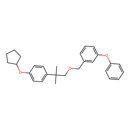 Benzene, 1-((2-(4-(cyclopentyloxy)phenyl)-2-methylpropoxy)methyl)-3-phenoxy- structure