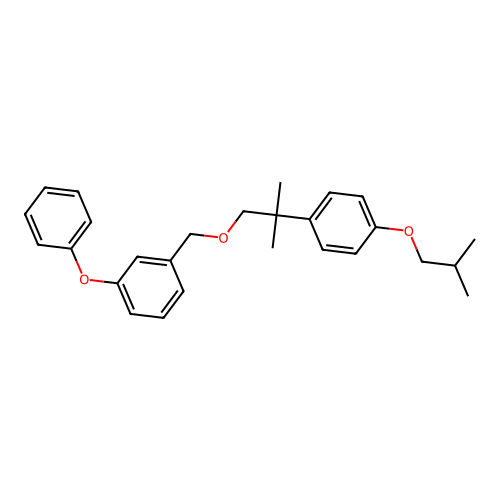 Benzene, 1-((2-(4-(2-methylpropoxy)phenyl)-2-methylpropoxy)methyl)-3-phenoxy- structure