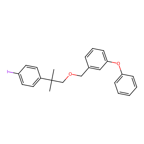 Benzene, 1-((2-(4-iodophenyl)-2-methylpropoxy)methyl)-3-phenoxy- structure
