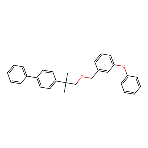 1,1'-Biphenyl, 4-(1,1-dimethyl-2-((3-phenoxyphenyl)methoxy)ethyl)- structure