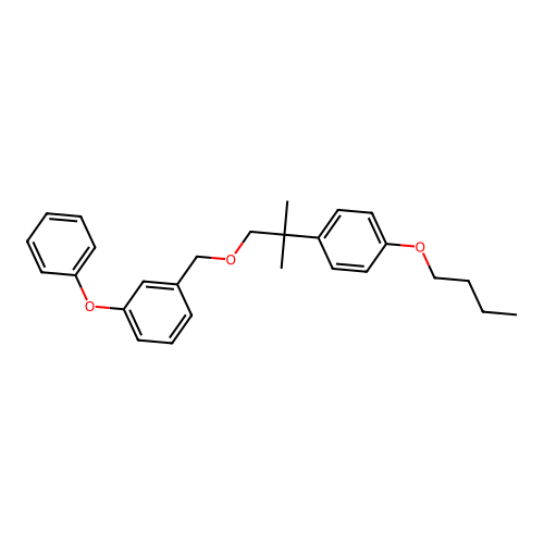 Benzene, 1-((2-(4-butoxyphenyl)-2-methylpropoxy)methyl)-3-phenoxy- structure