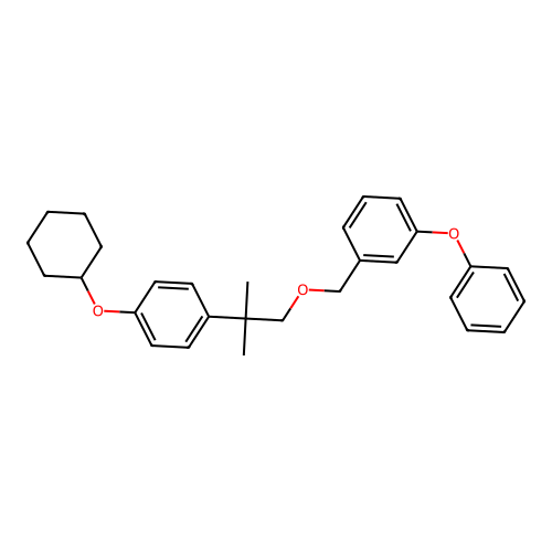 Benzene, 1-((2-(4-(cyclohexyloxy)phenyl)-2-methylpropoxy)methyl)-3-phenoxy- structure