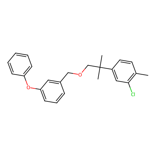 Benzene, 1-((2-(3-chloro-4-methylphenyl)-2-methylpropoxy)methyl)-3-phenoxy- structure