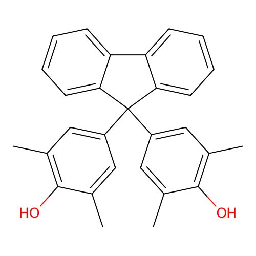 4,4'-(9h-Fluorene-9,9-diyl)bis(2,6-dimethylphenol) structure