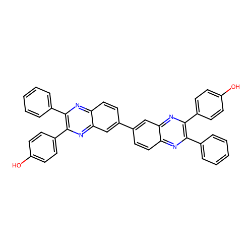 4,4'-(2,2'-Diphenyl-[6,6'-biquinoxaline]-3,3'-diyl)diphenol structure