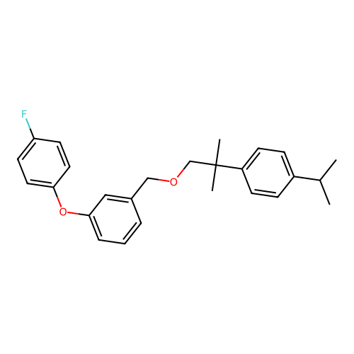 1-(4-Fluorophenoxy)-3-((2-(4-(1-methylethyl)phenyl)-2-methylpropoxy)methyl)benzene structure