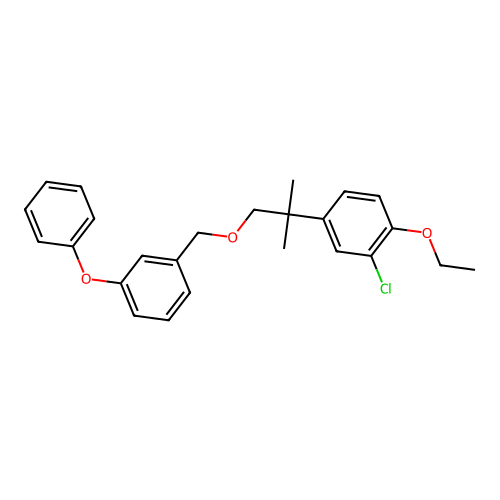 3-Chloro-4-ethoxyneophyl 3-phenoxybenzyl ether structure