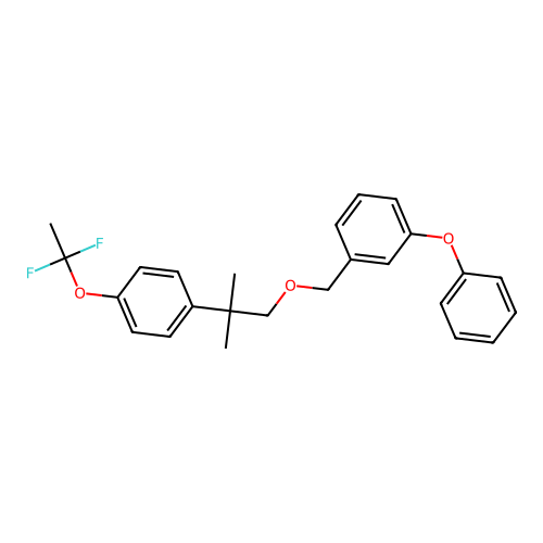 Benzene, 1-((2-(4-(1,1-difluoroethoxy)phenyl)-2-methylpropoxy)methyl)-3-phenoxy- structure