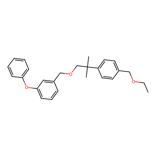 Benzene, 1-((2-(4-(ethoxymethyl)phenyl)-2-methylpropoxy)methyl)-3-phenoxy- structure