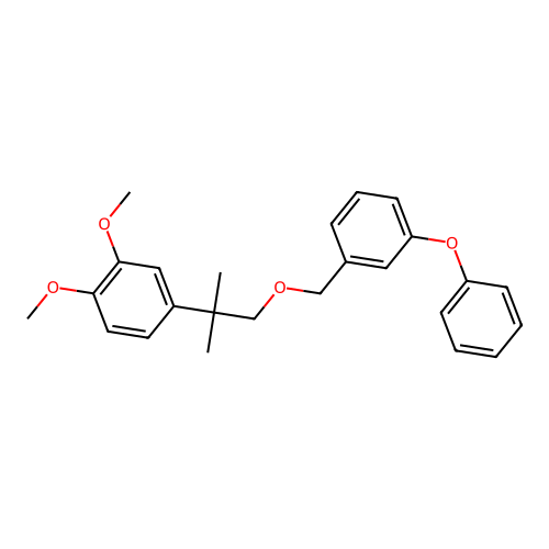 Benzene, 1-((2-(3,4-dimethoxyphenyl)-2-methylpropoxy)methyl)-3-phenoxy- structure