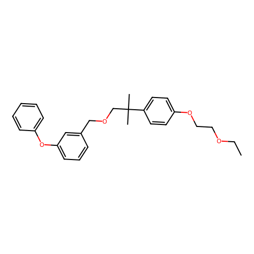 Benzene, 1-((2-(4-(2-ethoxyethoxy)phenyl)-2-methylpropoxy)methyl)-3-phenoxy- structure