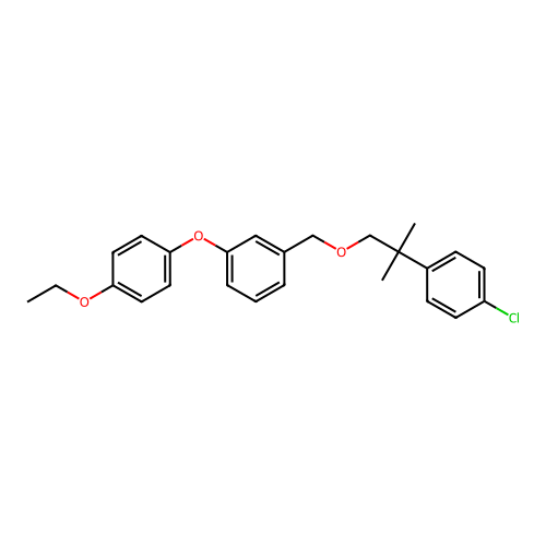 Benzene, 1-((2-(4-chlorophenyl)-2-methylpropoxy)methyl)-3-(4-ethoxyphenoxy)- structure