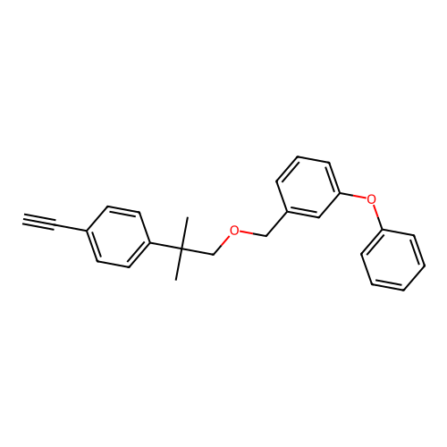 Benzene, 1-((2-(4-ethynylphenyl)-2-methylpropoxy)methyl)-3-phenoxy- structure