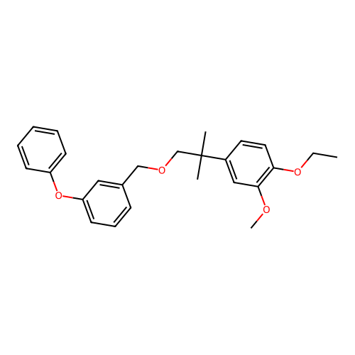 Benzene, 4-(1,1-dimethyl-2-((3-phenoxyphenyl)methoxy)ethyl)-1-ethoxy-2-methoxy- structure