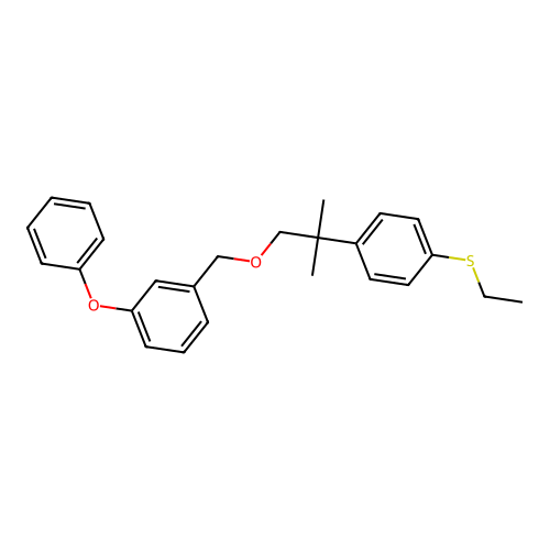 Benzene, 1-((2-(4-(ethylthio)phenyl)-2-methylpropoxy)methyl)-3-phenoxy- structure