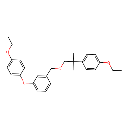 Benzene, 1-(4-ethoxyphenoxy)-3-((2-(4-ethoxyphenyl)-2-methylpropoxy)methyl)- structure
