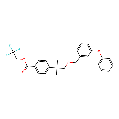 2,2,2-Trifluoroethyl 4-(1,1-dimethyl-2-((3-phenoxyphenyl)methoxy)ethyl)benzoate structure