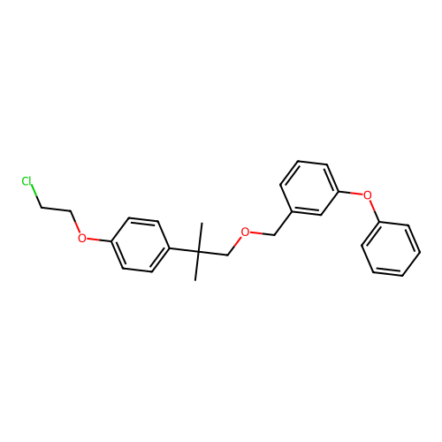 Benzene, 1-((2-(4-(2-chloroethoxy)phenyl)-2-methylpropoxy)methyl)-3-phenoxy- structure