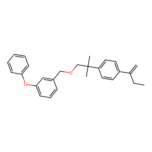 Benzene, 1-((2-(4-(1-methylenepropyl)phenyl)-2-methylpropoxy)methyl)-3-phenoxy- structure