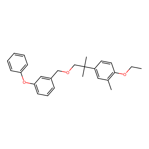 Benzene, 4-(1,1-dimethyl-2-((3-phenoxyphenyl)methoxy)ethyl)-1-ethoxy-2-methyl- structure