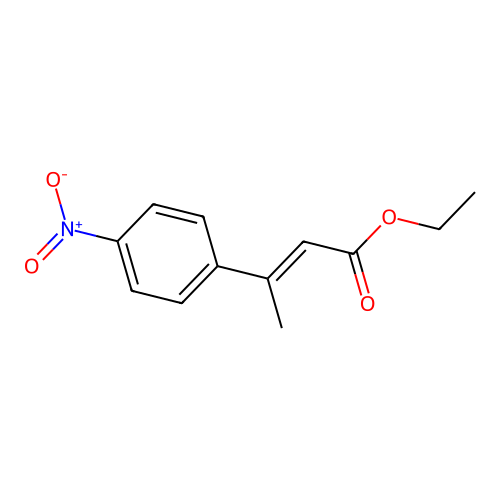 Ethyl 3-(4-nitrophenyl)-2-butenoate structure