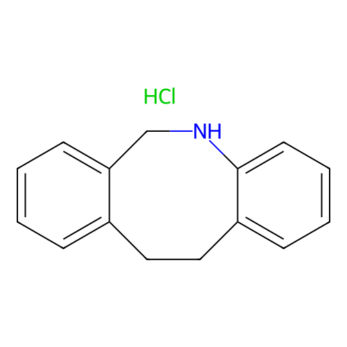 5,6,11,12-Tetrahydrodibenz(b,f)azocinium chloride structure