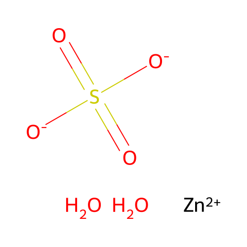 Zinc sulfate, dihydrate structure