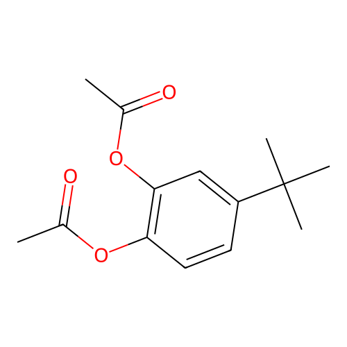 (2-Acetyloxy-4-tert-butylphenyl) acetate structure