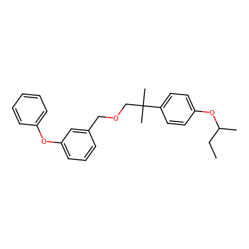 Benzene, 1-((2-(4-(1-methylpropoxy)phenyl)-2-methylpropoxy)methyl)-3-phenoxy- structure