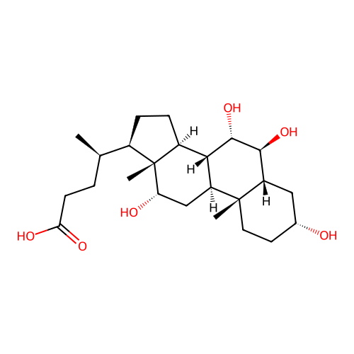 3alpha,6beta,7alpha,12alpha-Tetrahydroxy-5beta-cholan-24-oic Acid structure